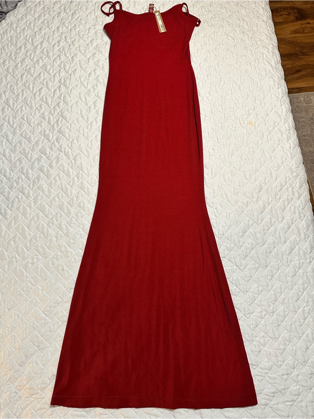 NET SZ MED SKIMS Brick Maxi Dress with Slim Silhouette